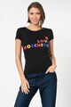Love Moschino Tricou cu aplicatii logo cauciucate Femei