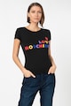 Love Moschino Tricou cu aplicatii logo cauciucate Femei