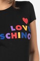 Love Moschino Tricou cu aplicatii logo cauciucate Femei