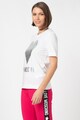 Love Moschino Tricou cu model inima cu aspect stralucitor Femei