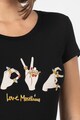 Love Moschino Tricou cambrat cu imprimeu grafic Femei