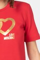 Love Moschino Mini pólóruha fémes hatású mintával női