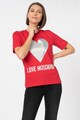 Love Moschino Póló csillámos szívmintával női
