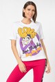 Love Moschino Tricou cu decolteu la baza gatului si imprimeu grafic Femei