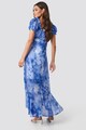 NA-KD Lágy esésű ruha batikolt hatású mintával női