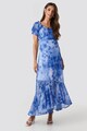 NA-KD Lágy esésű ruha batikolt hatású mintával női