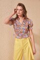 Trendyol Bluza crop cu model floral Femei