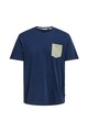 Only & Sons Tricou din bumbac cu buzunar pe piept Barbati