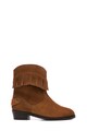 Pepe Jeans London Botine de piele nabuc cu toc masiv Western Fete