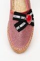 Love Moschino Espadrile stralucitoare cu funda Femei