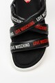 Love Moschino Sandale de piele ecologica cu model logo Femei