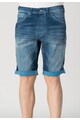 Jack & Jones Bermude albastre din denim decolorat Tristan Barbati