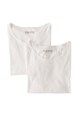 Skiny Set de tricouri albe cu decolteu rotund - 2 piese Barbati