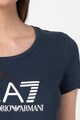 EA7 Tricou cu decolteu rotund si logo Femei