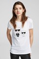 Karl Lagerfeld Tricou cu Choupette si Karl Femei