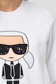 Karl Lagerfeld Ikonic kerek nyakú pulóver logóhímzéssel női