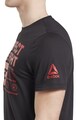 Reebok Tricou slim fit cu imprimeu text pentru arte martiale UFC FG Barbati