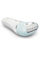 Philips Epilator  Satinelle BRE620/00 Wet & Dry, Discuri ceramice cu micro-striatii, 17 Discuri, Acumulator, Capac pentru masaj si radere, Opti-light, 2 Viteze, Alb Femei