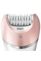 Philips Epilator  Satinelle Advanced Wet & Dry BRE640/00, 32 Puncte de prindere, 2 viteze, Acumulator, Alb Femei