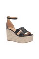 NINE WEST Sandale wedge tip espadrile din piele Alina Femei