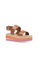 NINE WEST Sandale wedge tip espadrile din piele Athena Femei