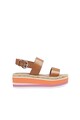 NINE WEST Sandale wedge tip espadrile din piele Athena Femei