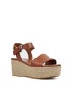 NINE WEST Sandale wedge tip espadrile din piele Emerson Femei