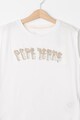 Pepe Jeans London Tricou fara maneci, cu paiete Trinity Fete