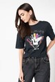 Pepe Jeans London Felisa mintás póló flitteres rátétekkel női