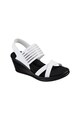 Skechers Sandale wedge de piele ecologica Rumblers Femei