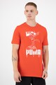 Puma Tricou cu decolteu la baza gatului si imprimeu cu desene Super Sound Barbati