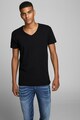 Jack & Jones Tricou din amestec de bumbac, cu decolteu in V Barbati