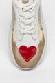 Love Moschino Telitalpú bőr sneaker nubukbőr betétekkel női