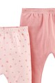 Carter's Set de 2 perechi de pantaloni din bumbac organic, Roz Fete