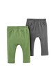 Carter's Set de pantaloni de bumbac organic - 2 perechi, Gri inchis/Verde Baieti