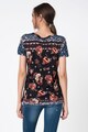 DESIGUAL Tricou cu model floral si decolteu in V Femei