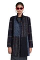 DESIGUAL Palton din amestec de lana cu model Femei