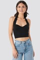 NA-KD Top crop cu decolteu halter Femei