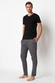 ESPRIT Bodywear Tricou de bumbac organic si pantaloni de pijama cu imprimeu Barbati