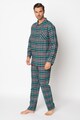 ESPRIT Bodywear Camasa de flanel sin bumbac organic in carouri si pantaloni de pijama Barbati