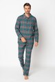 ESPRIT Bodywear Camasa de flanel sin bumbac organic in carouri si pantaloni de pijama Barbati