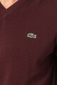 Lacoste Pulover regular fit din bumbac organic cu decolteu in V Barbati