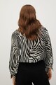 Mango Bluza cu maneci lungi si animal print Zebra Femei