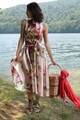 MIAU by Clara Rotescu Rochie midi cu imprimeu floral Summer Femei
