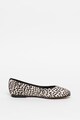 Clarks Balerini de piele cu par scurt si animal print Grace Piper Femei