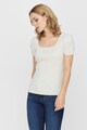 Vero Moda Tricou din amestec de bumbac organic, cu maneci bufante Ariana Femei