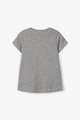 NAME IT Tricou de bumbac organic cu mesaj imprimat Fete