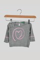 United Colors of Benetton Фино плетен пуловер с апликации Момичета
