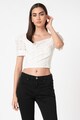 Trendyol Bluza crop cu detalii de dantela sangallo Femei