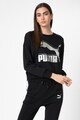 Puma Bluza sport cu decolteu la baza gatului si logo metalic Classics Femei